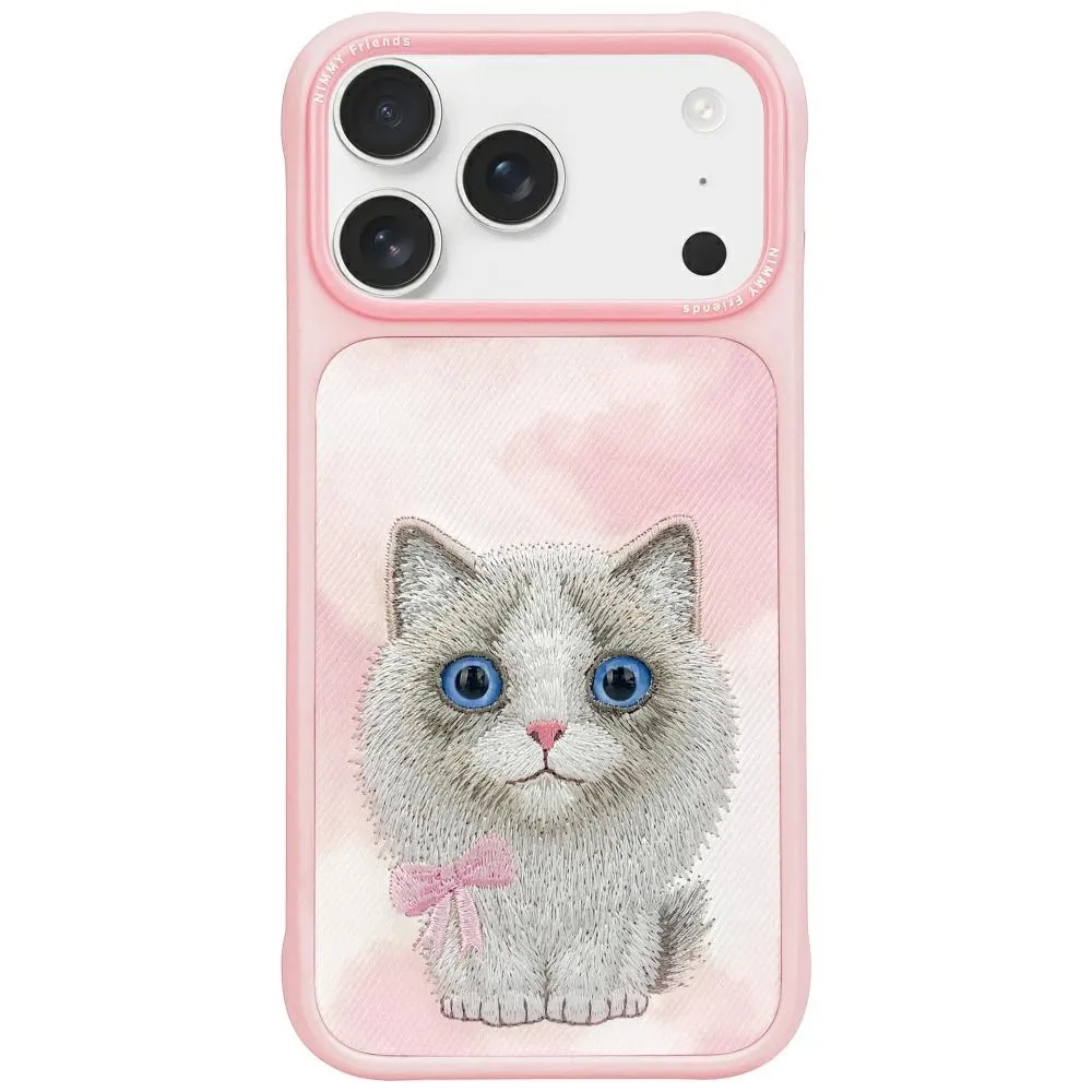 Etui Nimmy Big Eyed Pet 2.0 Cat do iPhone 17 Różowy