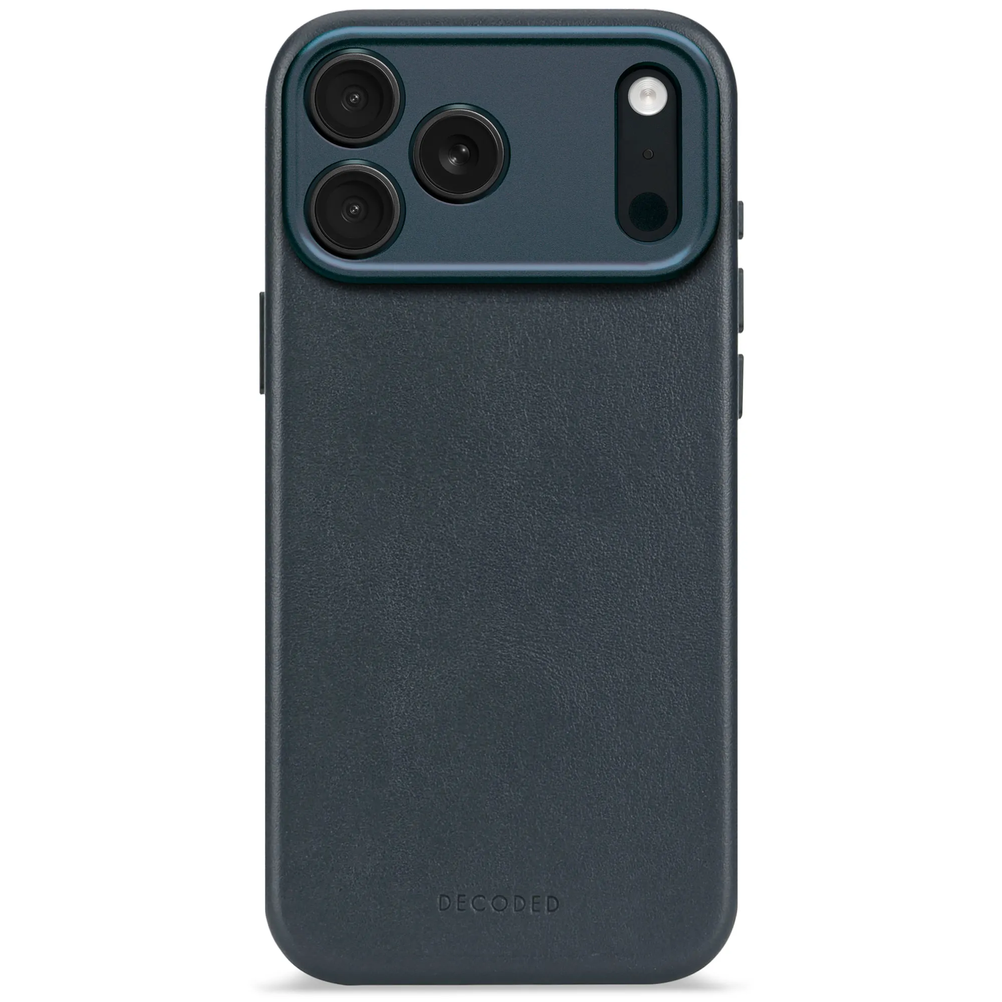 Etui Decoded Leather Backover MagSafe do iPhone 17 Pro Niebieski