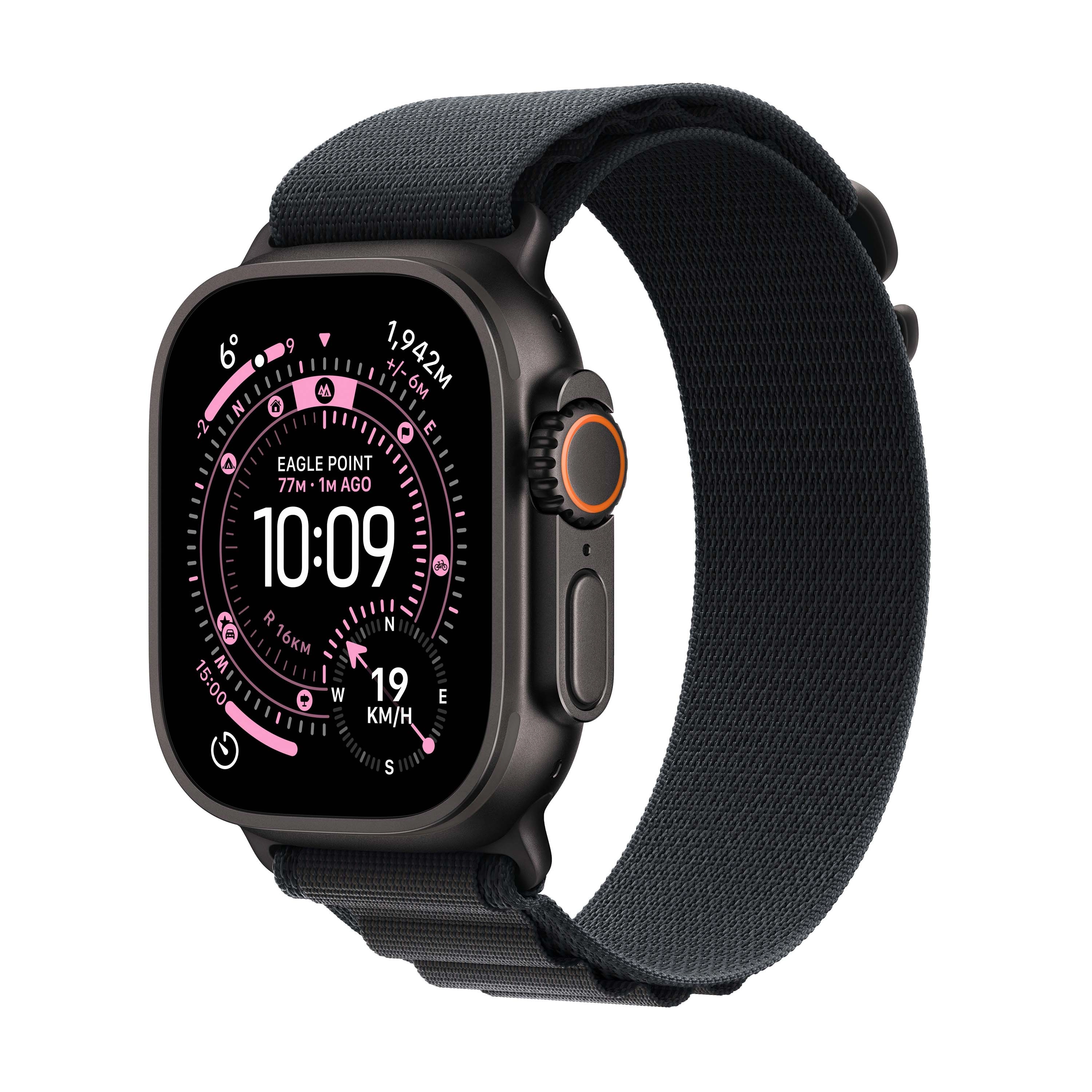 Apple Watch Ultra 3 GPS + Cellular koperta z tytanu Czarna 49mm Opaska Alpine Czarna Rozmiar S