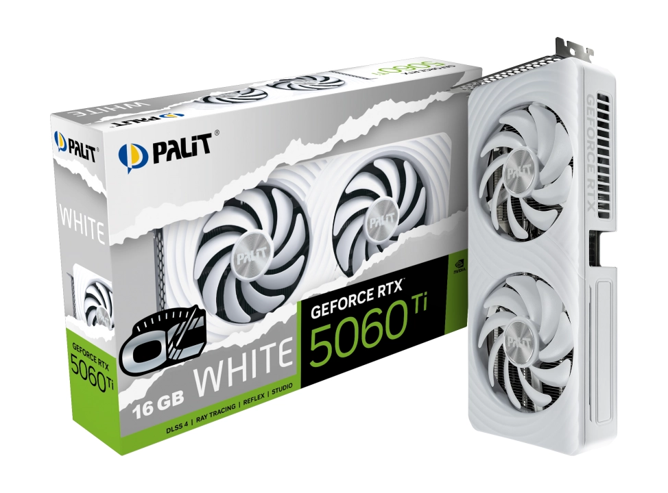Karta graficzna Palit GeForce RTX 5060 Ti White OC 16GB GDDR7 128bit DLSS 4