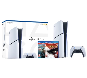 Konsola Sony PlayStation 5 Slim E Chassis (PS5) 1TB z napędem + God of War + God of War III Remastered