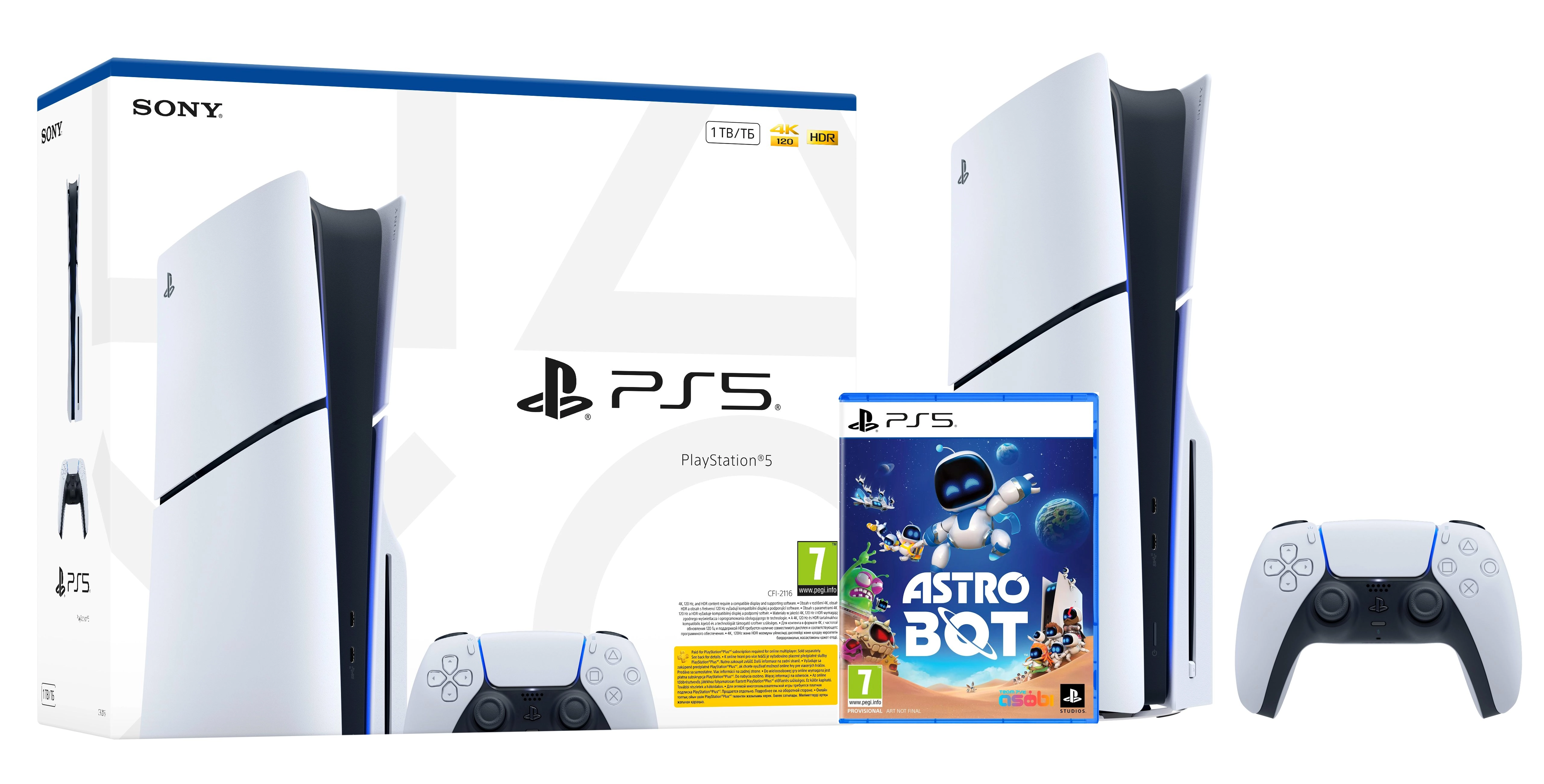 Konsola Sony PlayStation 5 Slim E Chassis (PS5) 1TB z napędem + Astro Bot
