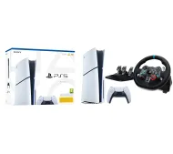 Sony PlayStation 5 Slim E Chassis (PS5) 1TB z napędem + Kierownica Logitech G29 Racing Wheel