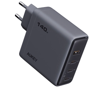Ładowarka sieciowa Aukey Comet Mix 4 3xUSB-C 1xUSB 140W PA-C6 Szary