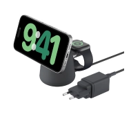 Belkin 2w1 Qi2 15W do iPhone AppleWatch AirPods Grafitowy