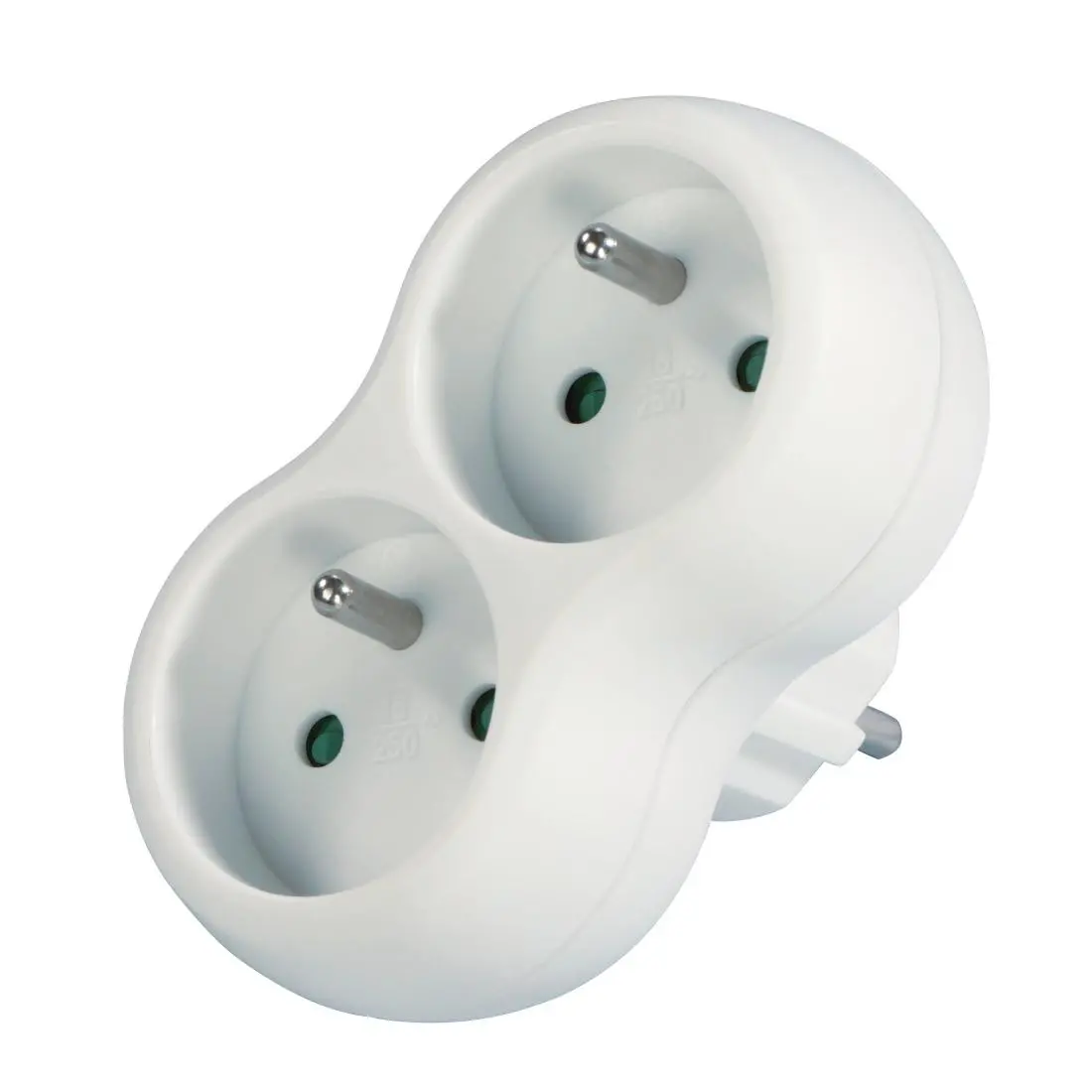 Gniazdo sieciowe Hama 44047790 2 gniazda Biały