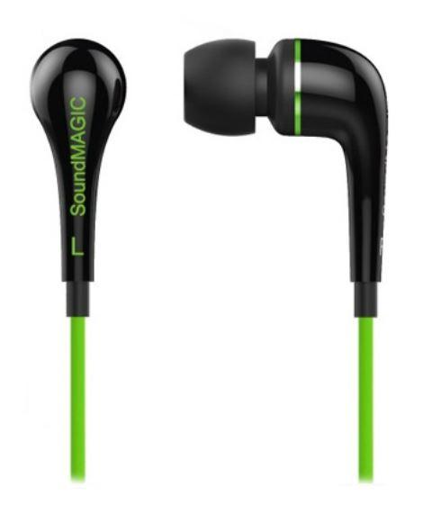 Słuchawki przewodowe SoundMAGIC ES11S (czarno-zielony)
