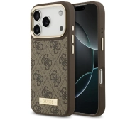 Guess 4G Logo Plate MagSafe do iPhone 17 Pro brązowy