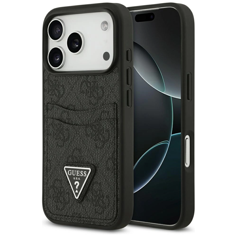 Etui Guess 4G Double Card Triangle do iPhone 17 Pro czarny