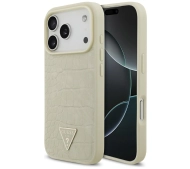 Guess Croco Triangle Logo MagSafe do iPhone 17 Pro Złoty