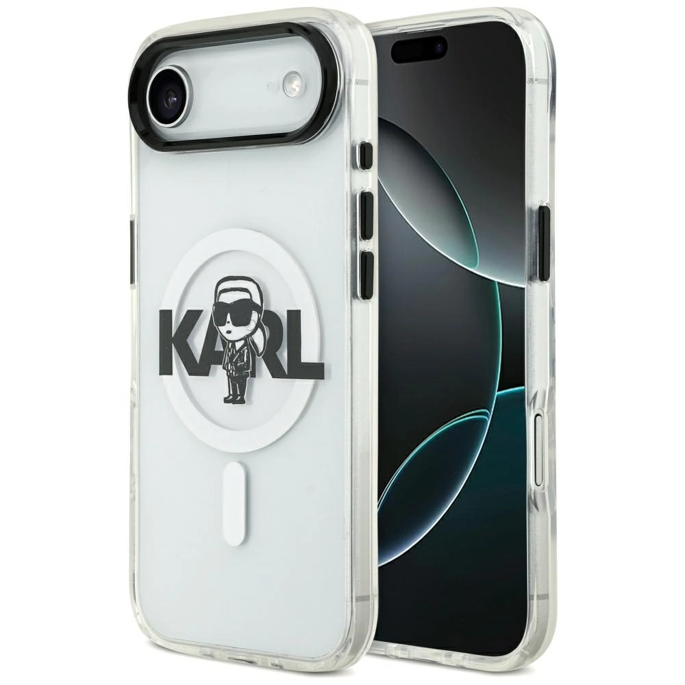 Etui Karl Lagerfeld IML Karl Sketch Logo MagSafe do iPhone Air Przezroczysty