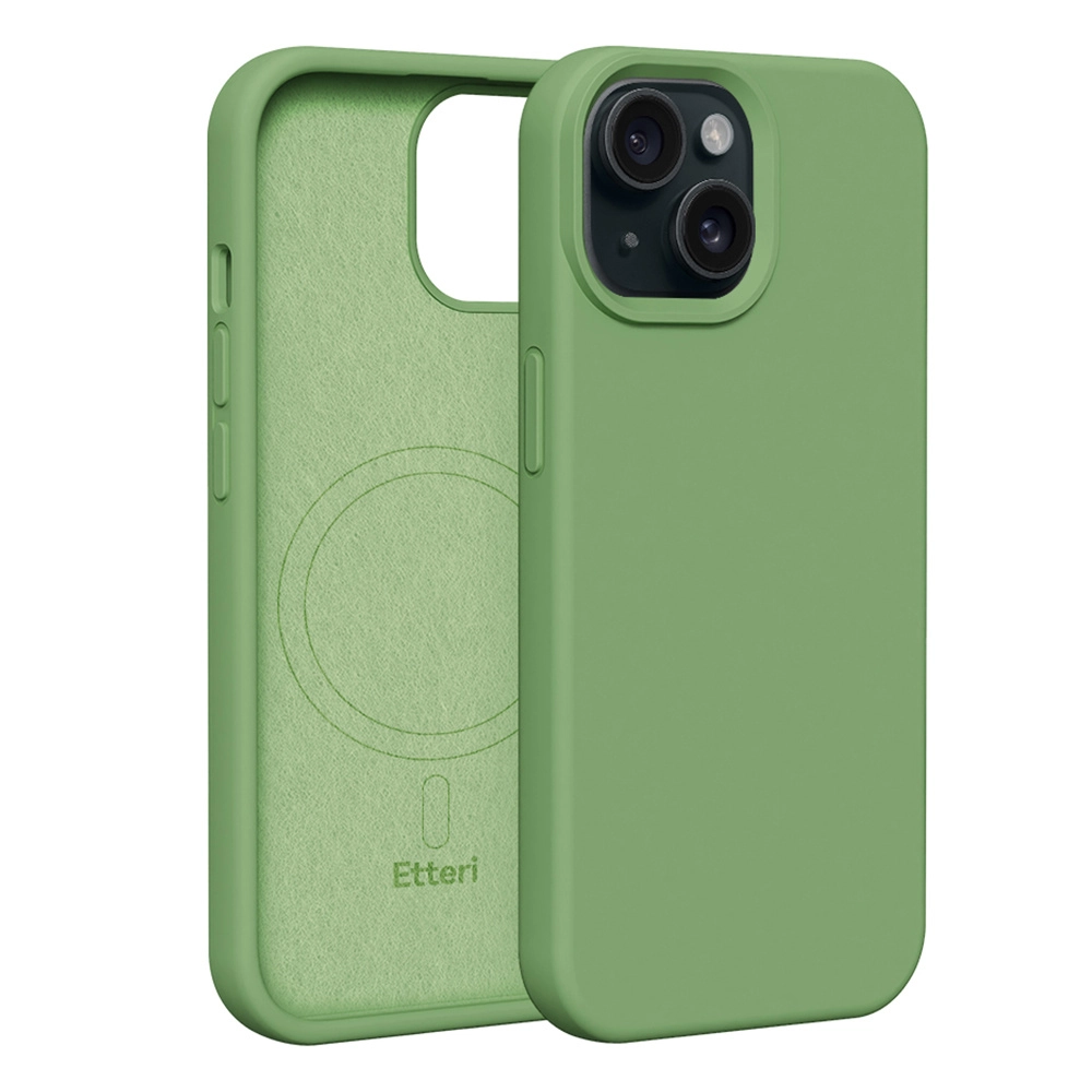 Etui Etteri Silicone Case do iPhone 15 Zielony