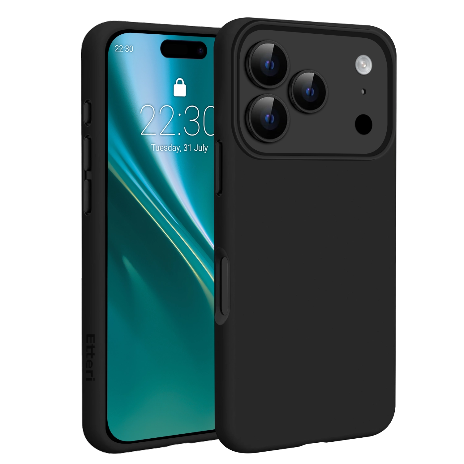 Etui Etteri Silicone Case do iPhone 17 Pro Max Czarny