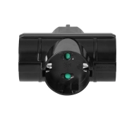 Orno OR-AE-13184(GS)/B 3 gniazda Czarny