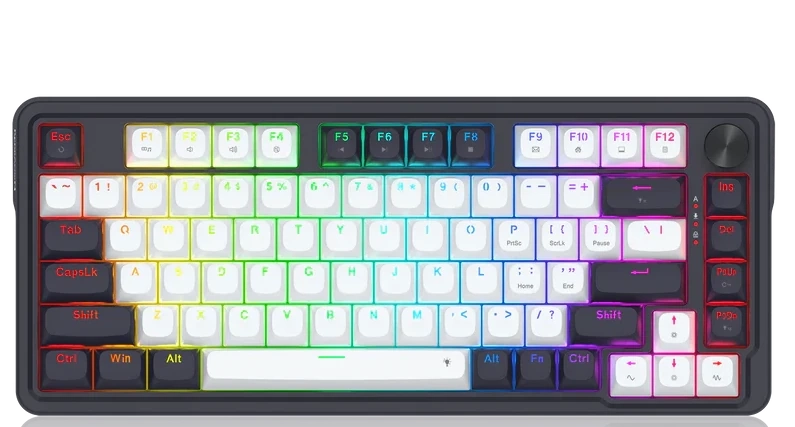 Klawiatura magnetyczno-mechaniczna Redragon Ucal K673WB-RGB-M Czarno-biały