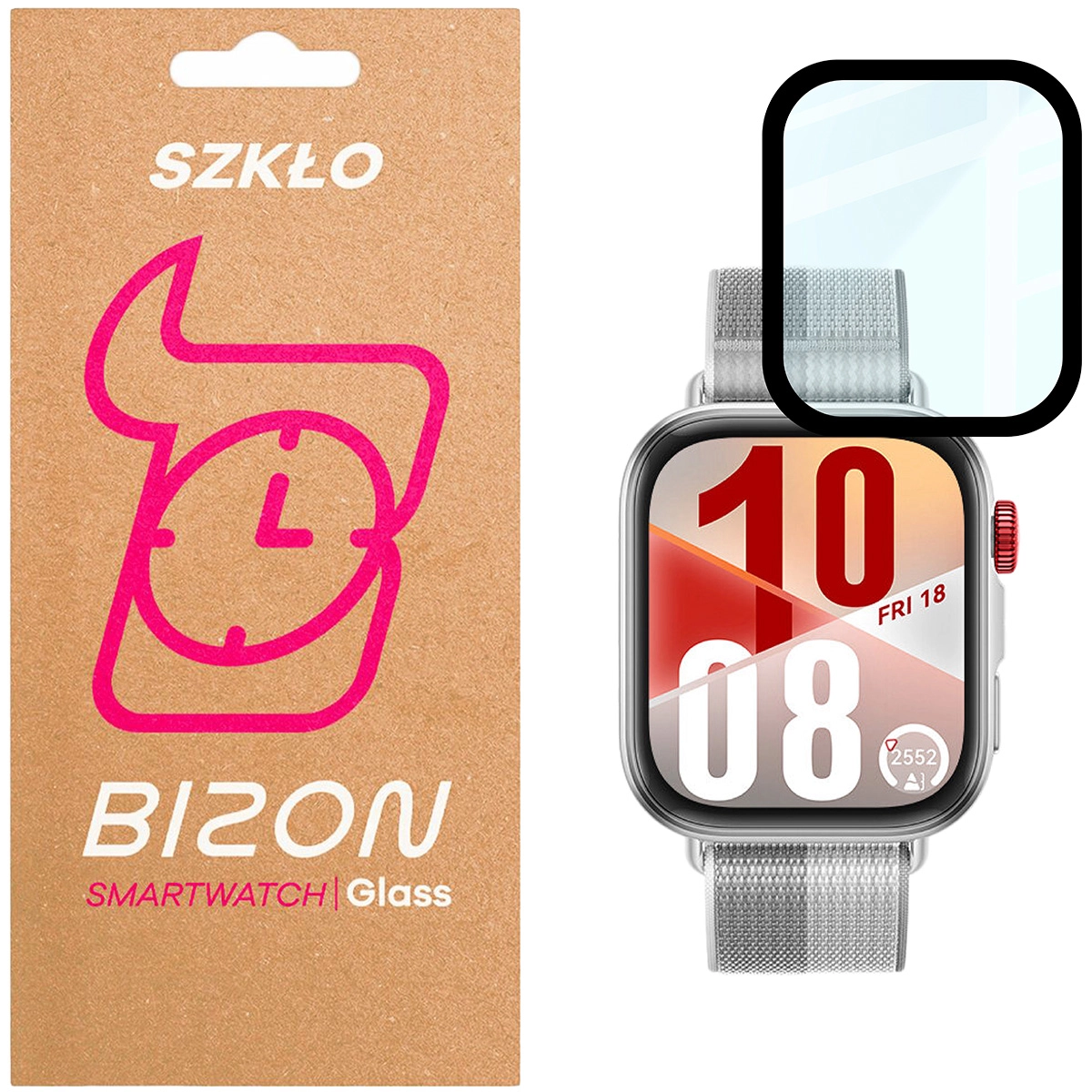 Szkło hybrydowe Bizon Edge Hybrid do Huawei Watch Fit 4