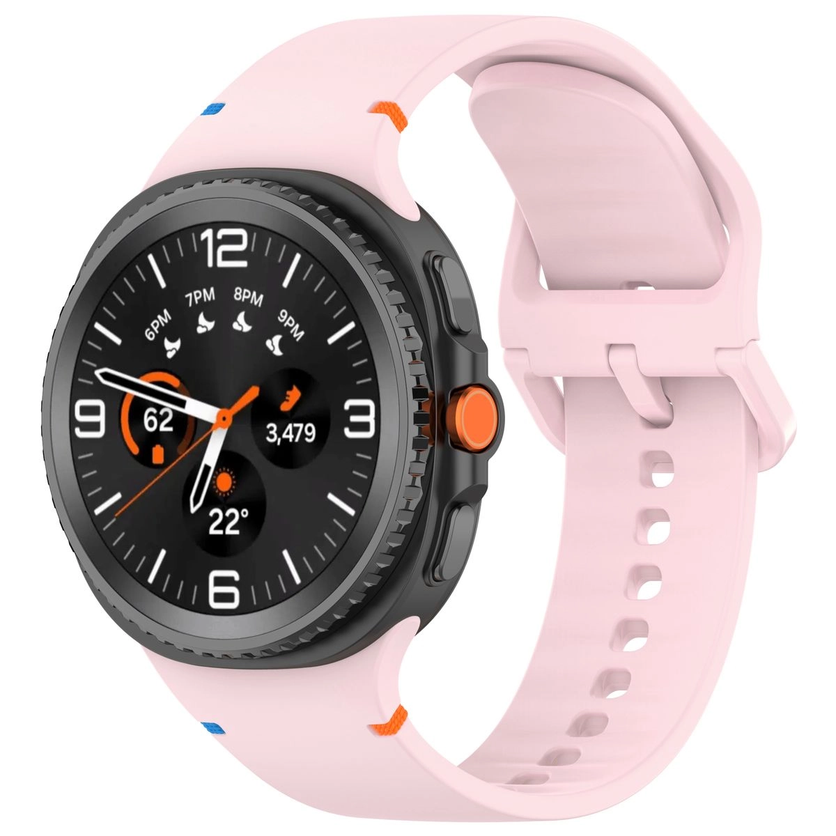 Pasek Bizon Strap Watch Silicone G do Samsung Galaxy Watch 8 40 mm / 44 mm / Samsung Galaxy Watch 8 Classic 46 mm różowy