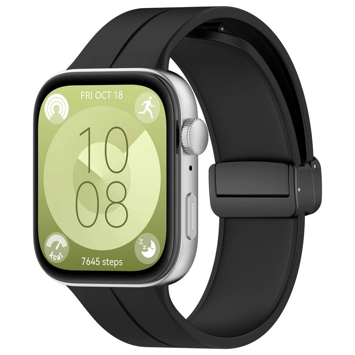 Pasek Bizon Strap Watch Silicone L do Huawei Watch Fit 4 / Huawei Watch Fit 4 Pro / Huawei Watch Fit 3 czarny