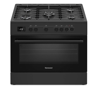 Kuchnia gazowo-elektryczna Ravanson KWGEK90A BL Termoobieg Rożen