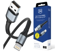 3mk Hyper Cable N-SERIES USB-A do Lightning 1m 5V/2.4A 12W Czarny
