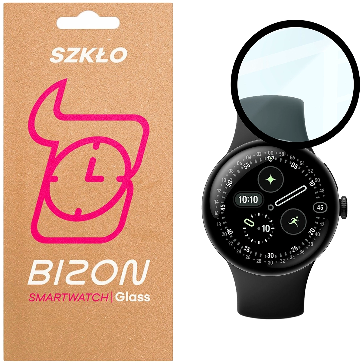 Szkło hybrydowe Bizon Edge Hybrid do Google Pixel Watch 4 41mm