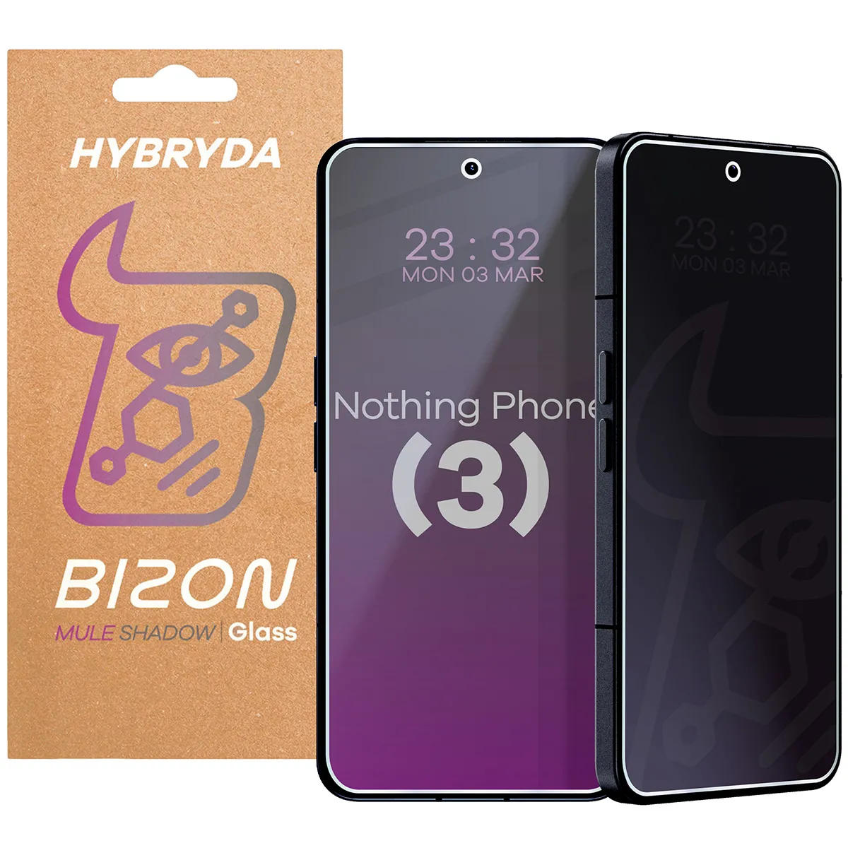 Szkło hybrydowe Bizon Prywatyzujące Mule Shadow do Nothing Phone 3