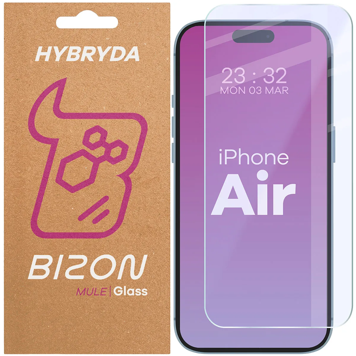 Szkło hybrydowe Bizon Elastyczne Mule do iPhone Air