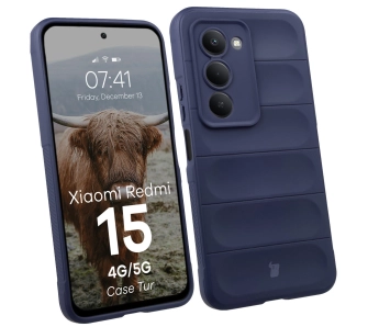 Etui Bizon Pancerne Tur do Xiaomi Redmi 15 4G / 5G Granatowy
