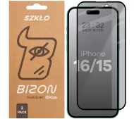 Bizon prywatyzujące pełne Edge Shadow Duo do iPhone 15 / 16