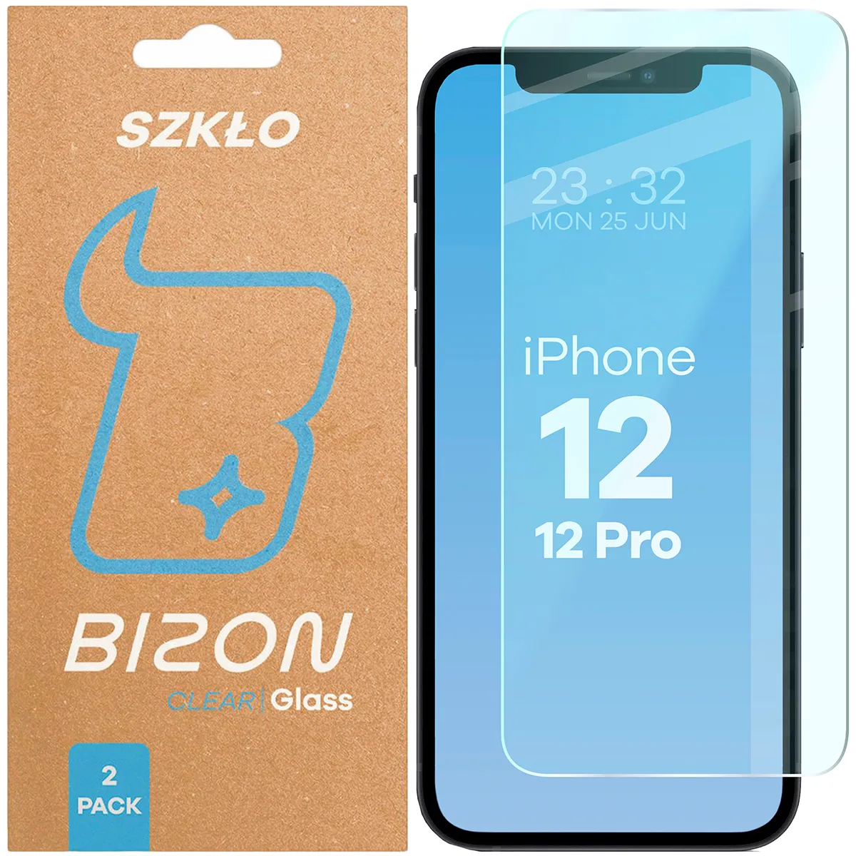 Szkło hartowane Bizon Clear Duo do iPhone 12 / iPhone 12 Pro