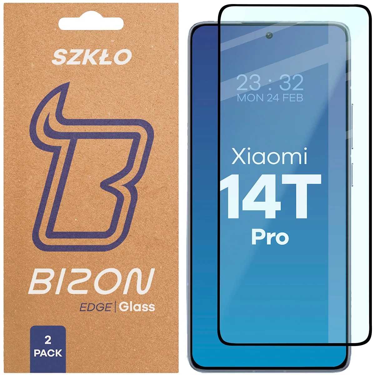 Szkło hartowane Bizon Edge Duo do Xiaomi 14T Pro