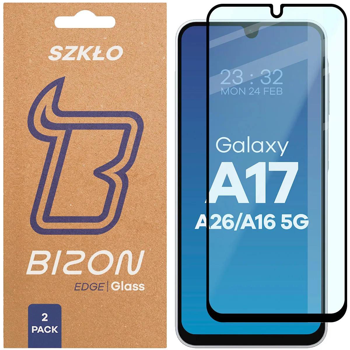 Szkło hartowane Bizon Edge Duo do Samsung Galaxy A16 4G/5G / A17 5G / A26 5G
