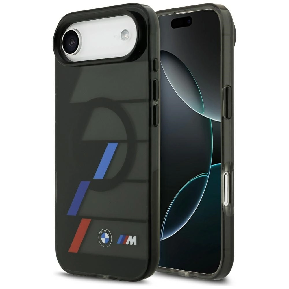 Etui BMW IML Metal Buttons Tricolor Lines MagSafe do iPhone Air Czarny