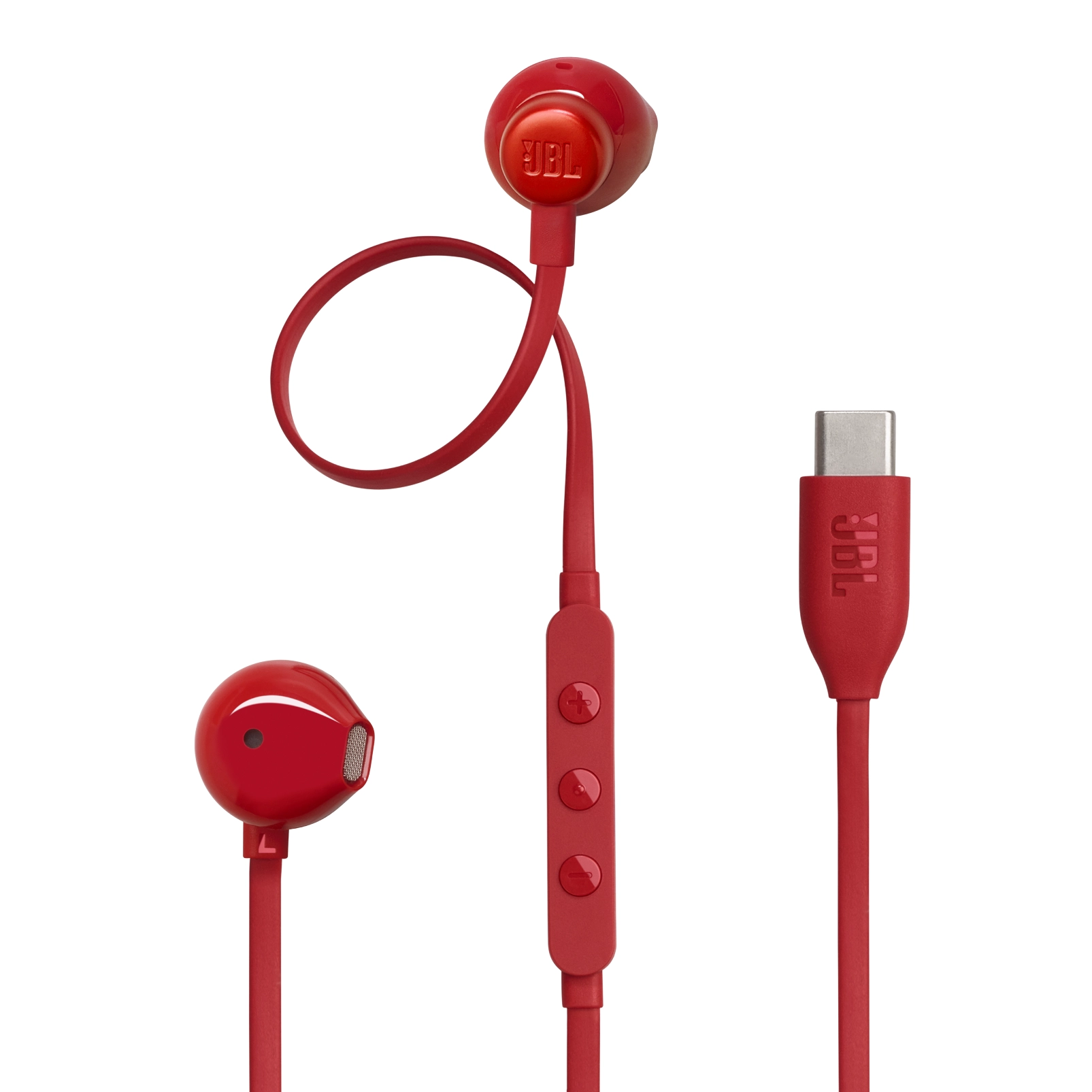 Słuchawki przewodowe JBL Tune 305C USB-C Douszne Czerwony