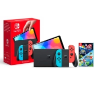Nintendo Switch OLED Czerwono-niebieski + Super Mario Galaxy 1 + Super Mario Galaxy 2