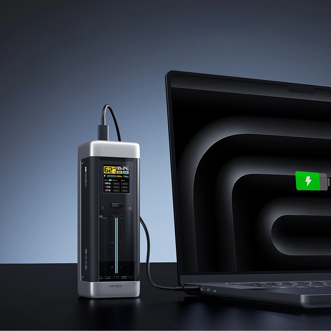 фото Внешний аккумулятор (пауэрбанк) Cuktech 25000mAh 210W Black (CUK00P23GLBK) 3