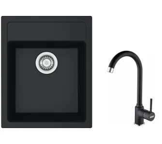 Zlewozmywak Franke Sirius SID 610-36 Onyx + bateria Pola Onyx