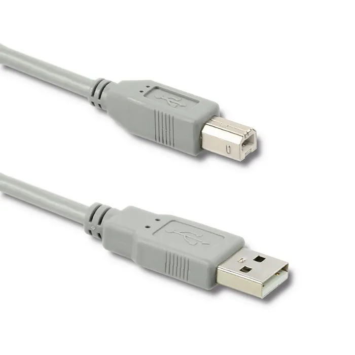Kabel USB Qoltec 50395 USB 2.0 A - USB 2.0 B 1m Szary