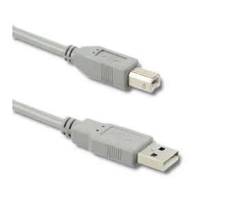 Kabel USB Qoltec 50393 USB 2.0 A - USB 2.0 B 0,19m Szary