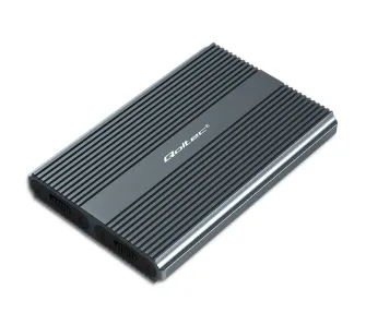 Obudowa Qoltec 52273 M.2 SSD SATA NVMe USB-C Szary