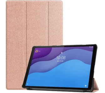 Etui na tablet Bizon Case Tab Croc z klapką do Lenovo Tab M10 Gen 2 Różowozłoty