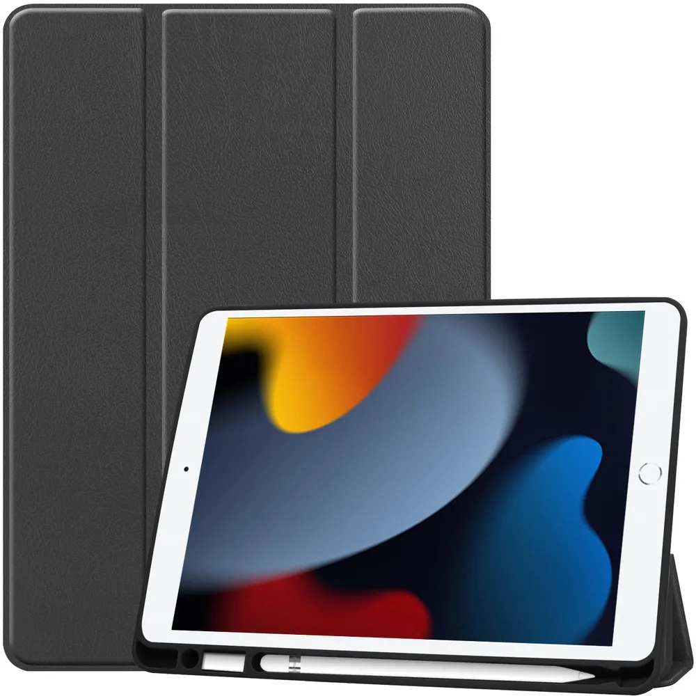 Etui na tablet Bizon Case Tab Lizard z klapką do iPad 9/8/7 10.2 2021/2020/2019 Czarny