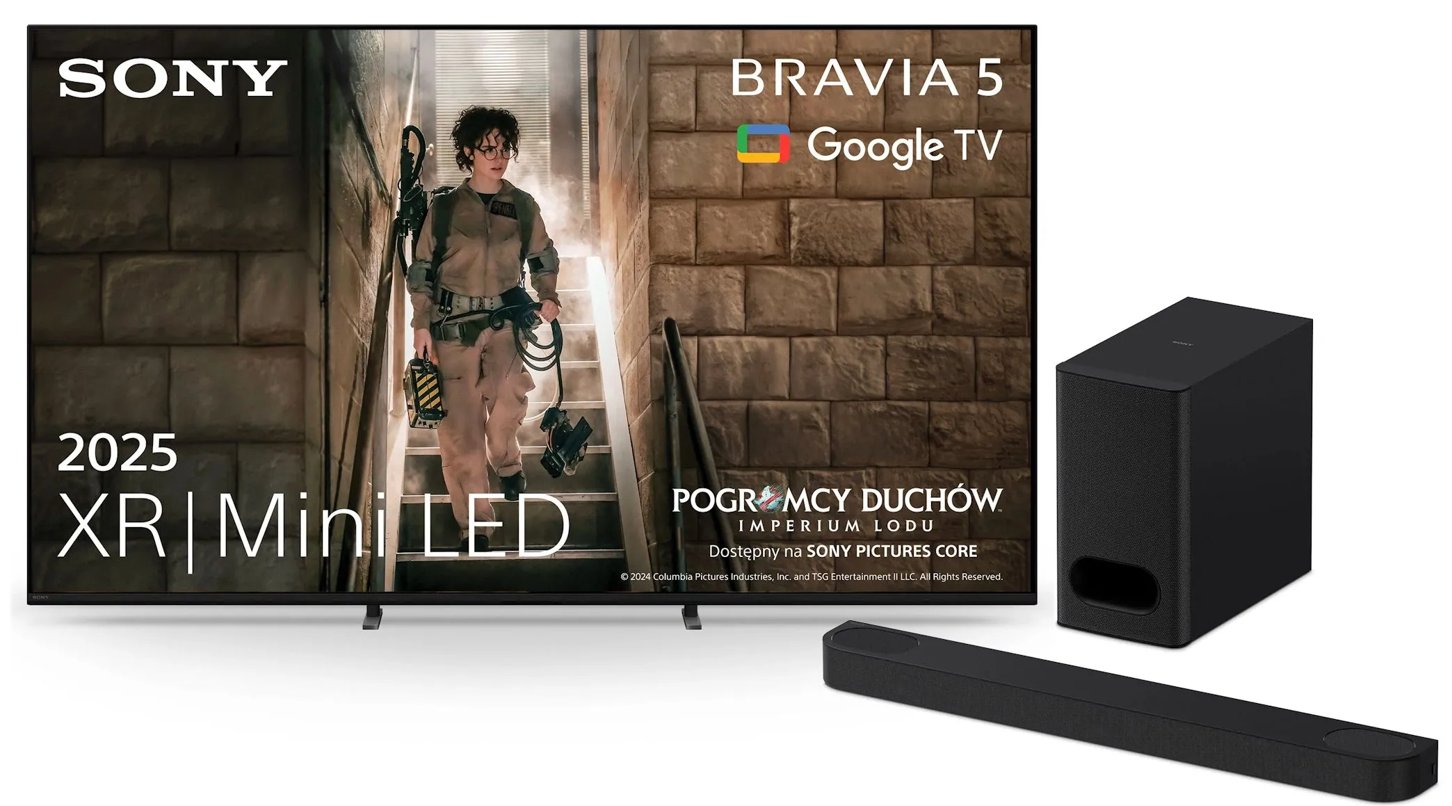 Telewizor Sony BRAVIA 5 K-75XR55 75" 4K Mini LED 120Hz Google TV Dolby Vision Dolby Atmos HDMI 2.1 DVB-T2 + Soundbar Sony HT-BD60
