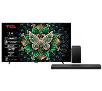 Telewizor TCL 98C6K 98" QD-Mini LED 4K 144Hz Google TV Dolby Vision IQ Dolby Atmos HDMI 2.1 DVB-T2 + Soundbar TCL Q65H