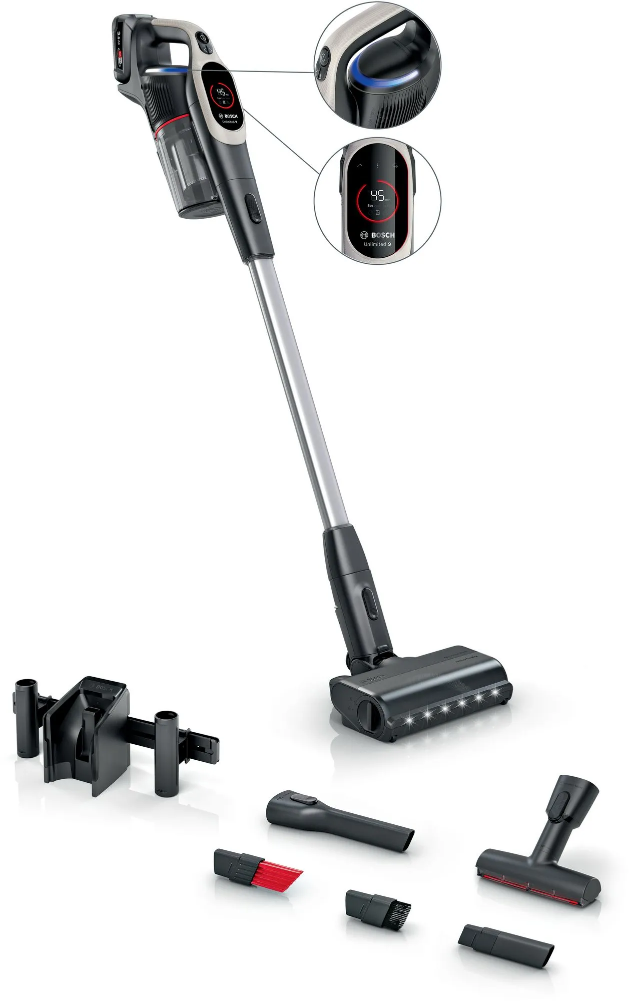 Odkurzacz Bosch Unlimited 9 BCS931GAC 60min Wymienny akumulator