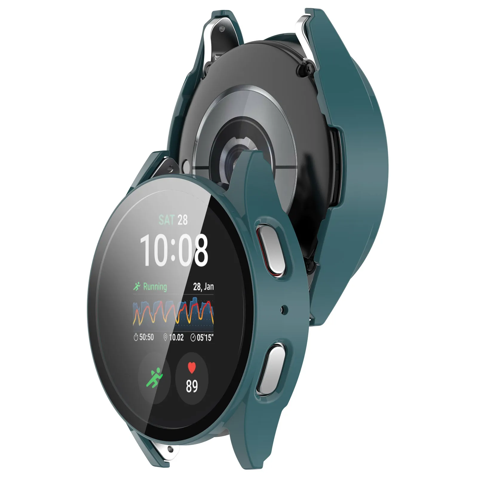 Etui Bizon Case Watch Adamo do Samsung Galaxy Watch 7 40mm Zielony