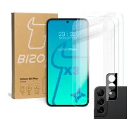 Bizon elastyczne etui Salpa + 2x szkło hartowane Clear Pack do Samsung Galaxy S22 Plus