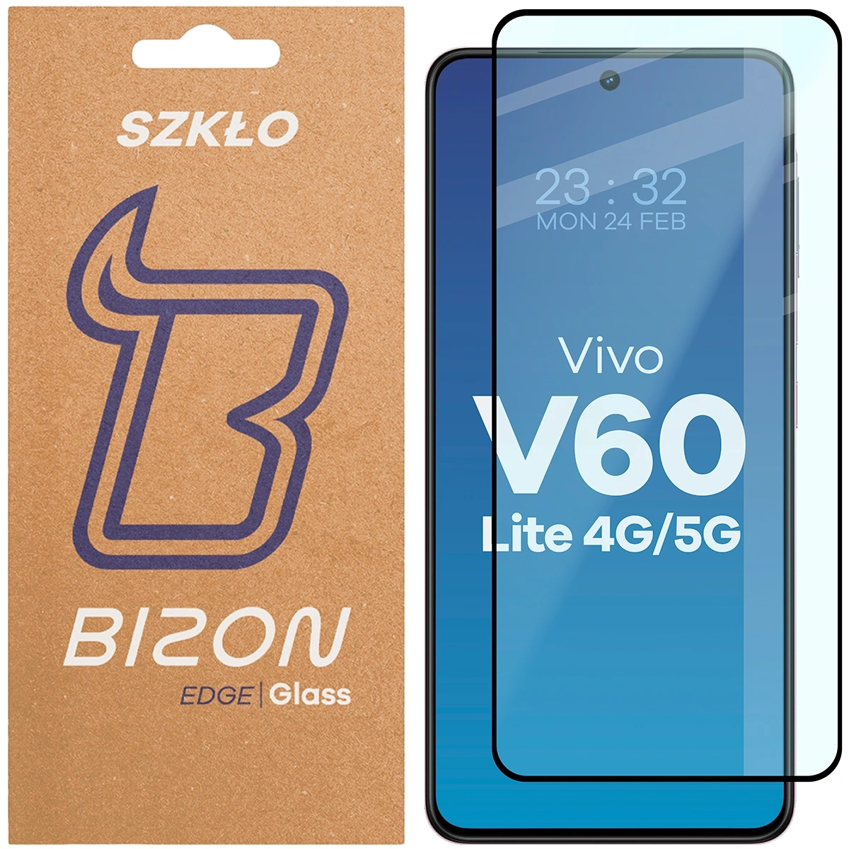 Szkło hartowane Bizon pełne Edge 2 do Vivo V60 Lite 5G