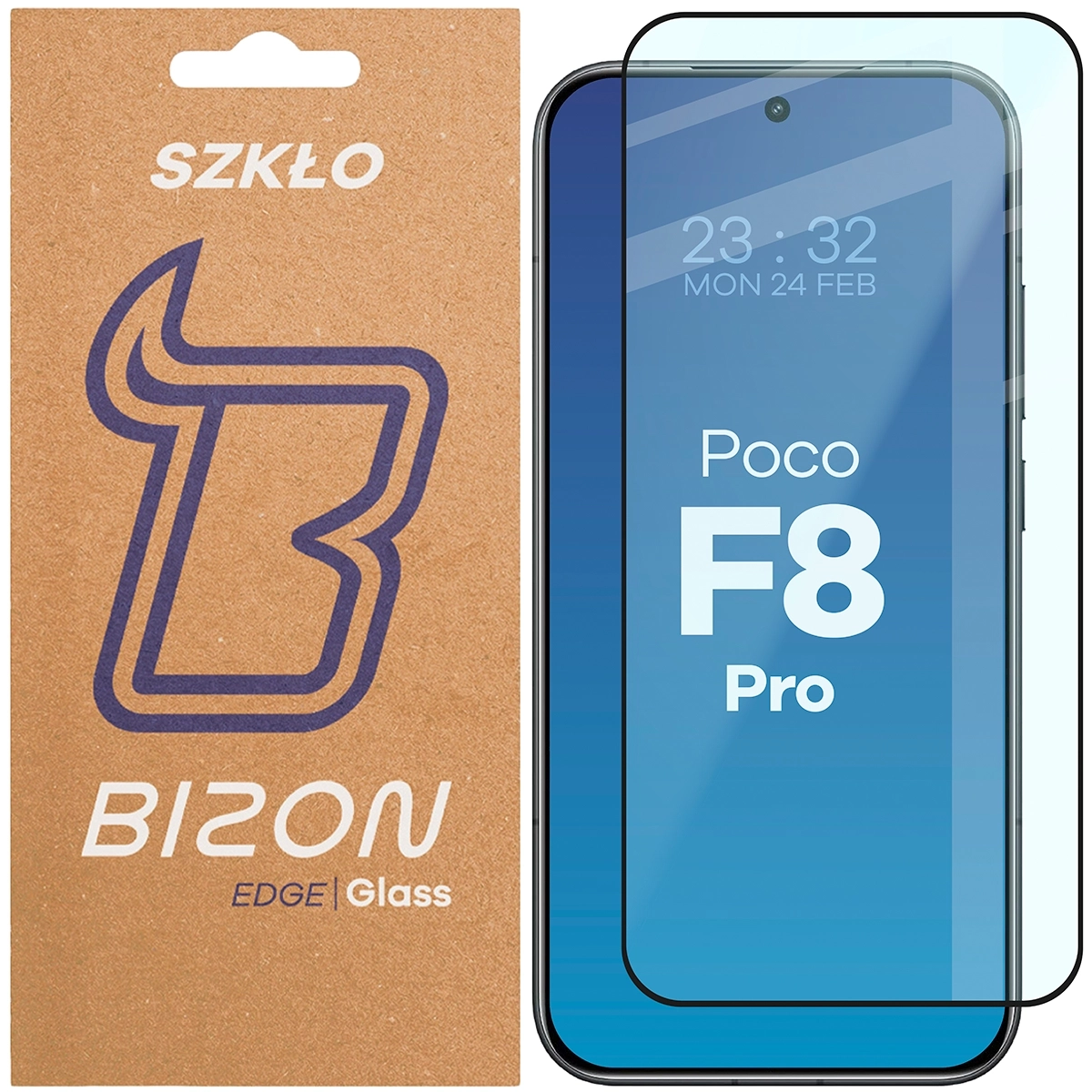 Szkło hartowane Bizon pełne Edge 2 do POCO F8 Pro