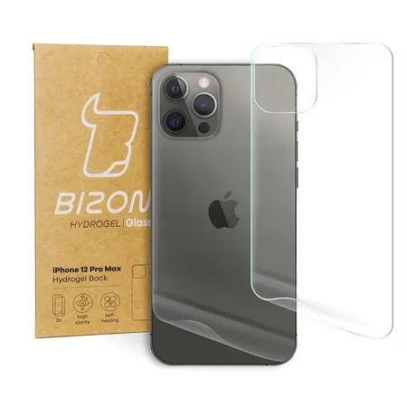 Folia hydrożelowa Bizon na tył Hydrogel Back Duo do iPhone 12 Pro Max, 2 sztuki